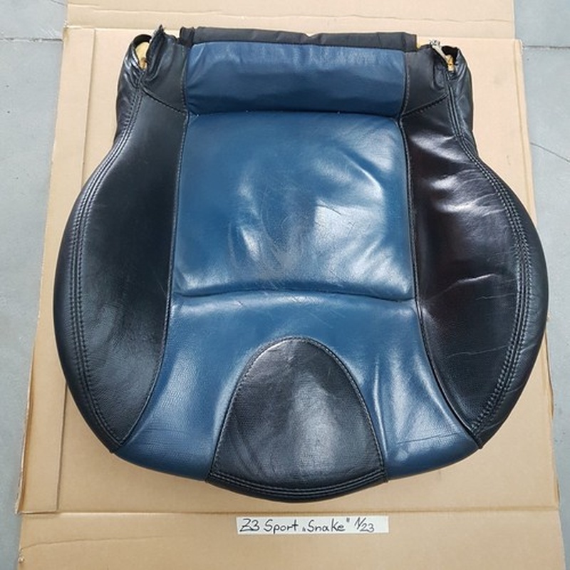 BMW Z3 Roadster Fahrer Sport Sitz Unterteil  Leder Blau Schwarz mit Sitzheizung