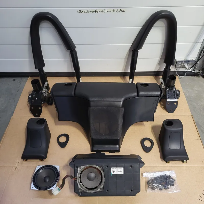 BMW Z3 Roadster Subwoofer Staufach Box Deckel Überrollbügel Set ABHOLUNG