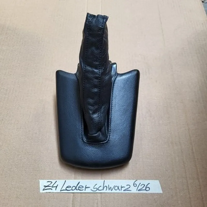 BMW Z4 E85 Leder Manschette Blende Handbremse Verkleidung Handbremssack Schwarz 