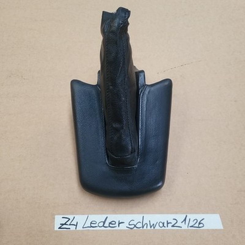 BMW Z4 E85 Leder Manschette Blende Handbremse Verkleidung Handbremssack Schwarz