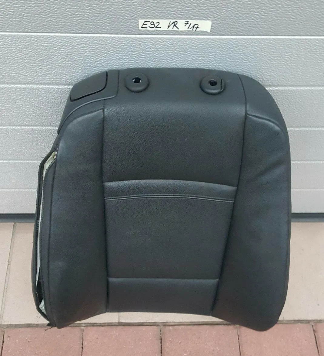 BMW E92 E93 Beifahrer Sitz Rücken Lehne  Leder Bezug Dakota schwarz 9116908