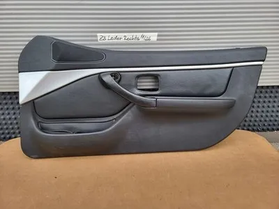 BMW Z3 Roadster Tür Verkleidung Leder Schwarz RECHTS + Griff + Alu Blende