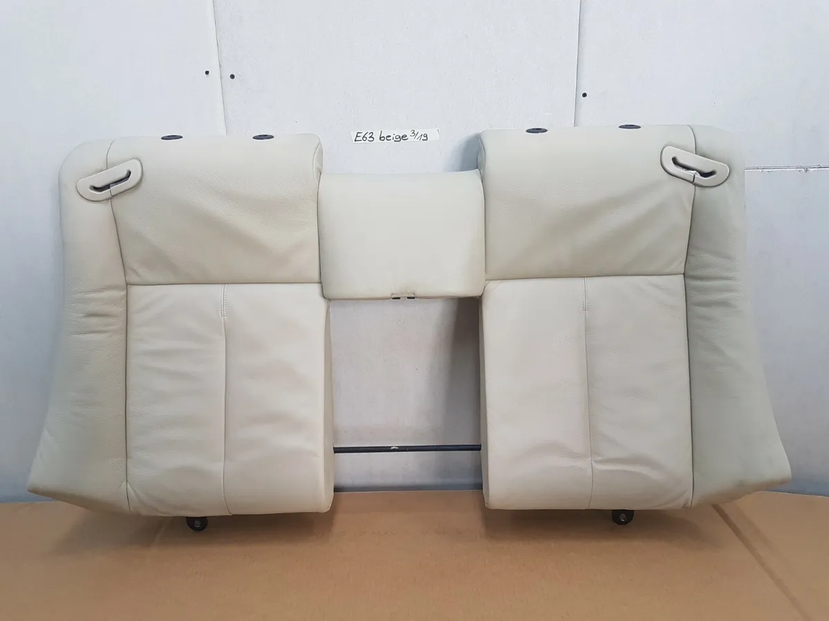 BMW 6er E63 Leder Sitz Rücksitzbank beige Rückbank Oberteil ohne Kopfstützen