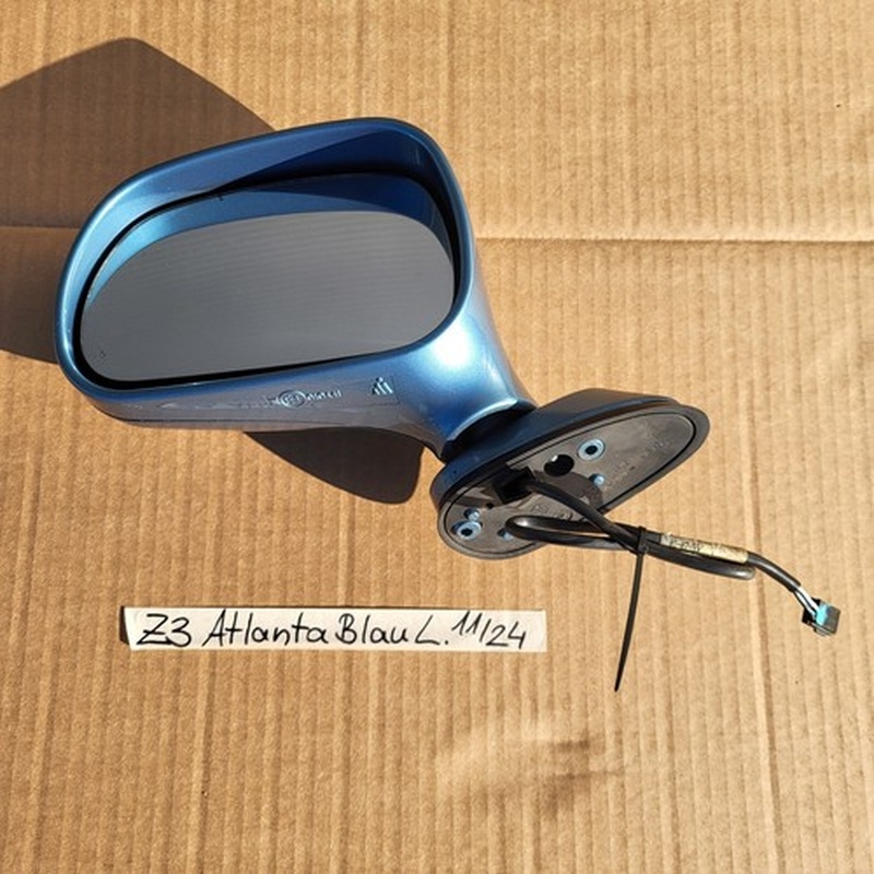 Spiegel BMW Z3 Roadster Seiten Außen Spiegel Kappe Gehäuse LINKS Atlanta blau
