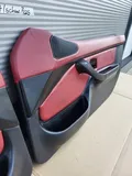 BMW Z3 Roadster  Tür Verkleidung Voll Leder Rot Schwarz R+L + Türgriff ABHOLUNG 