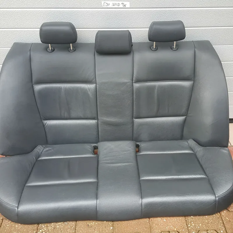 BMW E90 Rückbank Sitz HINTEN Rücksitz Bank Leder schwarz  ABHOLUNG