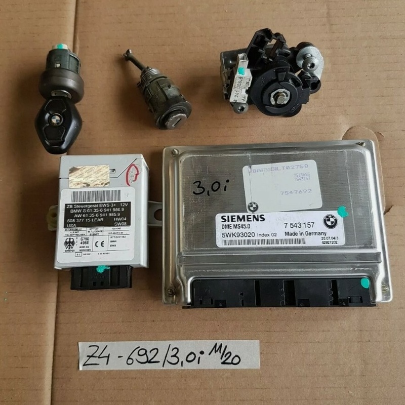 BMW Z4 E85 Motorsteuergerät 7547692 M54 Motor EWS Modul 6941986 Zündschloss