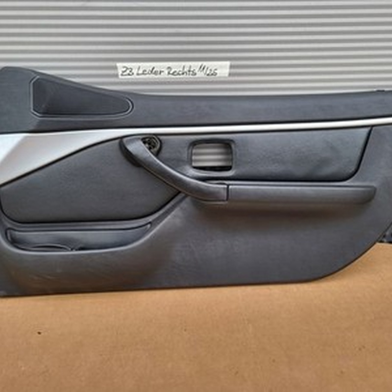 BMW Z3 Roadster Tür Verkleidung Leder Schwarz RECHTS + Griff + Alu Blende