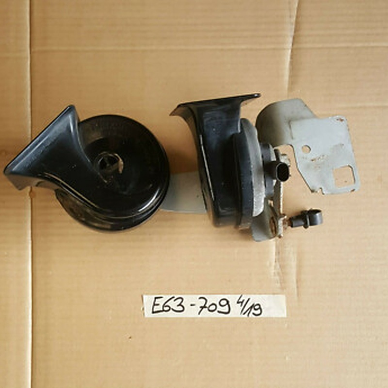BMW E63 E64 E60 E61 Hupe high + low Fanfare / Signal Horn + Halter 6935709