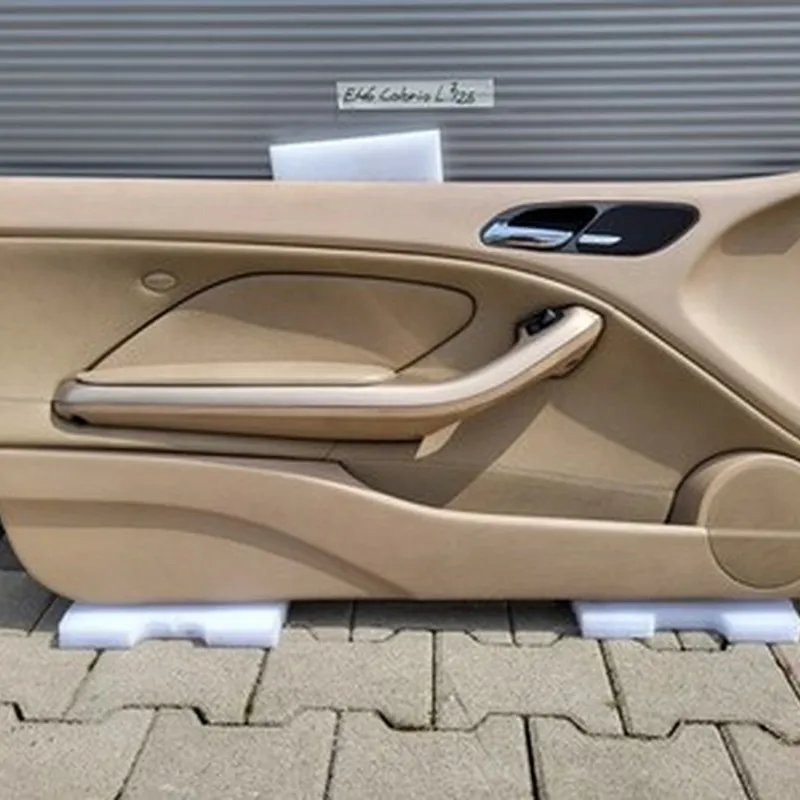 BMW E46 Cabrio Coupe Türverkleidung Leder Beige LINKS Harman Kardon Griff Blende
