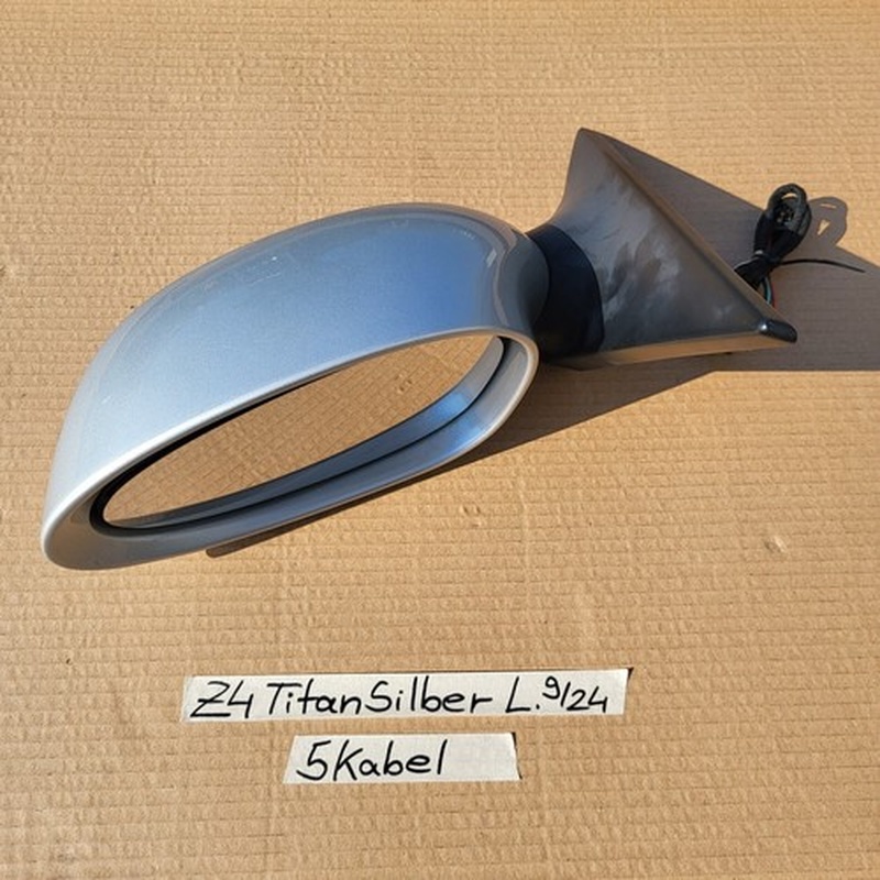 BMW Z4 E85 E86 Seiten Außen Spiegel LINKS Fahrer Seite Titan Silber 354
