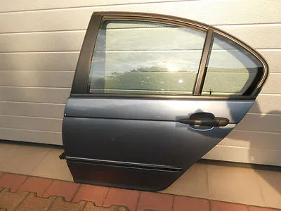 BMW E46 Limousine Seiten Türe Fahrer Tür HINTEN LINKS stahlblau ABHOLUNG