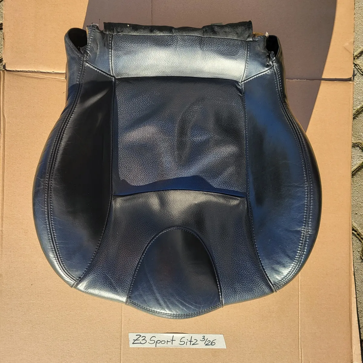 BMW Z3 Roadster Fahrer Sport Sitz Unterteil Leder Oregon Dot schwarz Sitzheizung