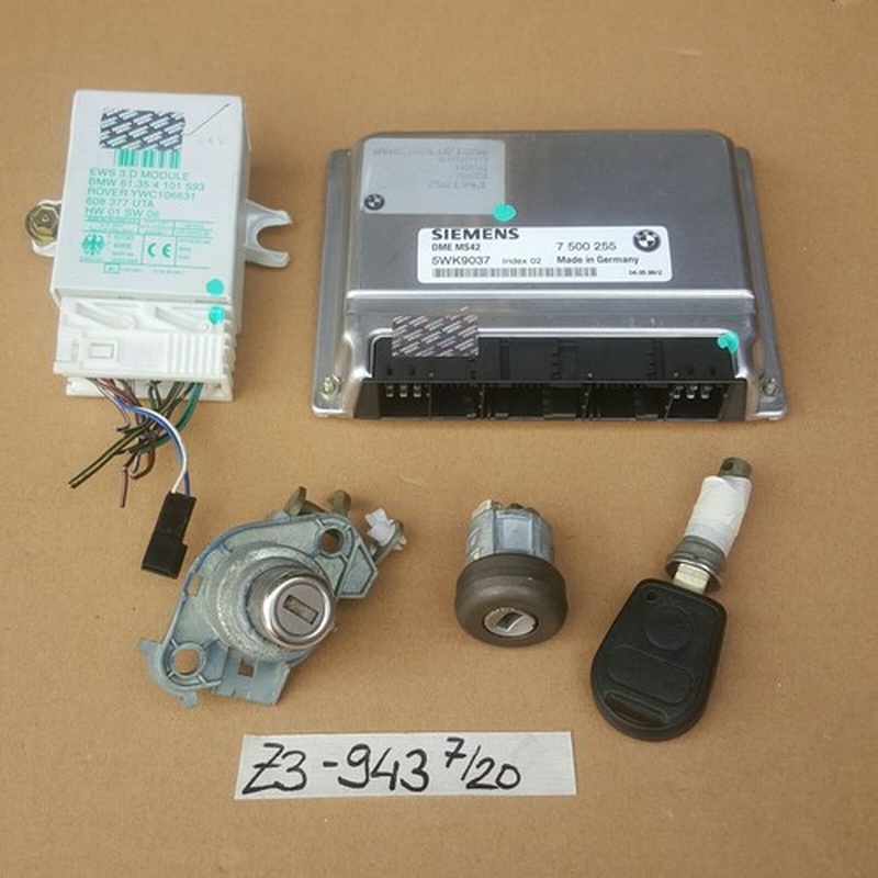 BMW Z3 Motorsteuergerät 7501943  Wegfahrsperre EWS Modul 4101593 Zündschloss M52
