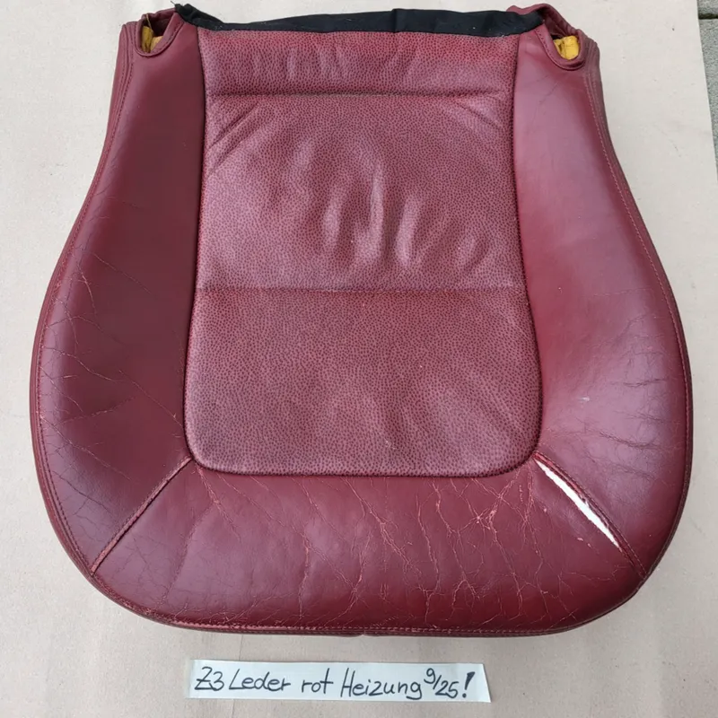 BMW Z3 Roadster Fahrer Sitz Unterteil Leder rot Bezug + Polster + Sitzheizung 