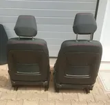 BMW 3er F30 F31 F34 Fahrer Beifahrer Sport Sitz Stoff schwarz rot  ABHOLUNG