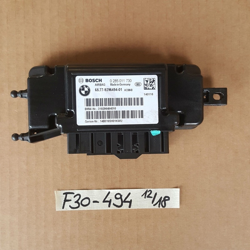 BMW F20 F21 F30 F31 F34 F35 F80 Steuergerät Airbag Modul 9296494