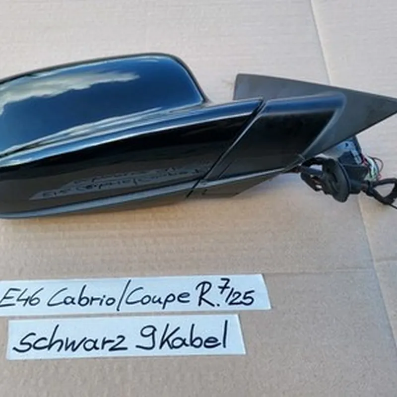BMW E46 Cabrio Coupe Außen Spiegel RECHTS schwarz Memory Funktion anklappbar