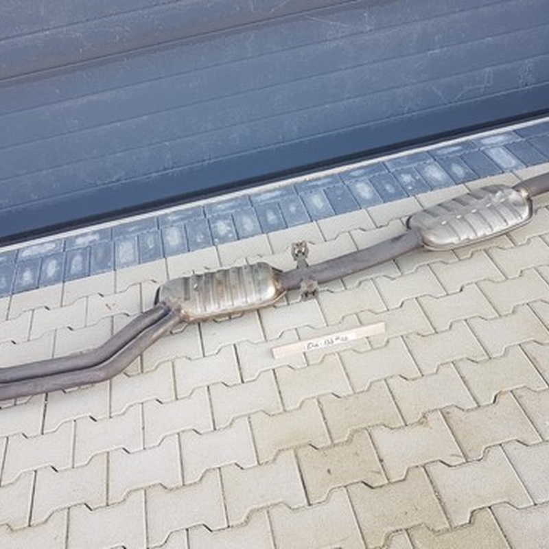 BMW E46 Auspuff Endschalldämpfer Endtopf + Mittelschalldämpfer 1722132 ABHOLUNG