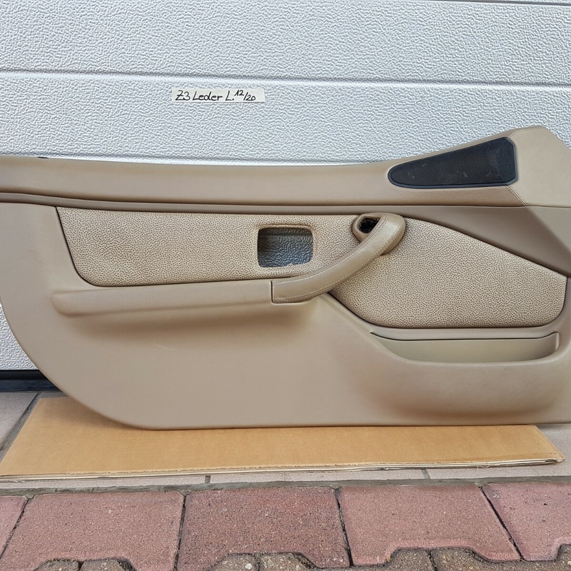 BMW Z3 Roadster Tür Verkleidung Türtafel Tür Pappe Voll Leder + Griff beige