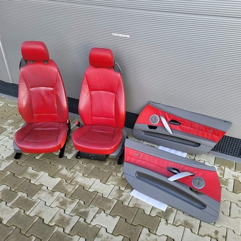 BMW Z4 E85 Fahrer Beifahrer Leder Sitz rot Memory + Türverkleidung ABHOLUNG