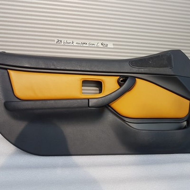 BMW Z3 Roadster Tür Verkleidung Türtafel Leder schwarz gelb nappa sun mit Griff