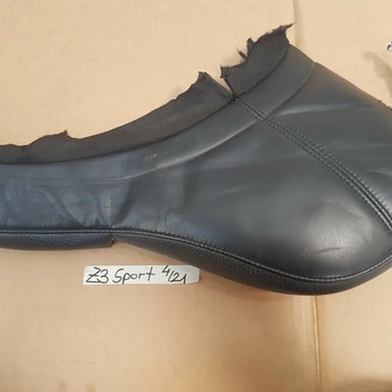 BMW Z3 Roadster Fahrer Sport Sitz Bezug Teil Stück Flicken Leder schwarz