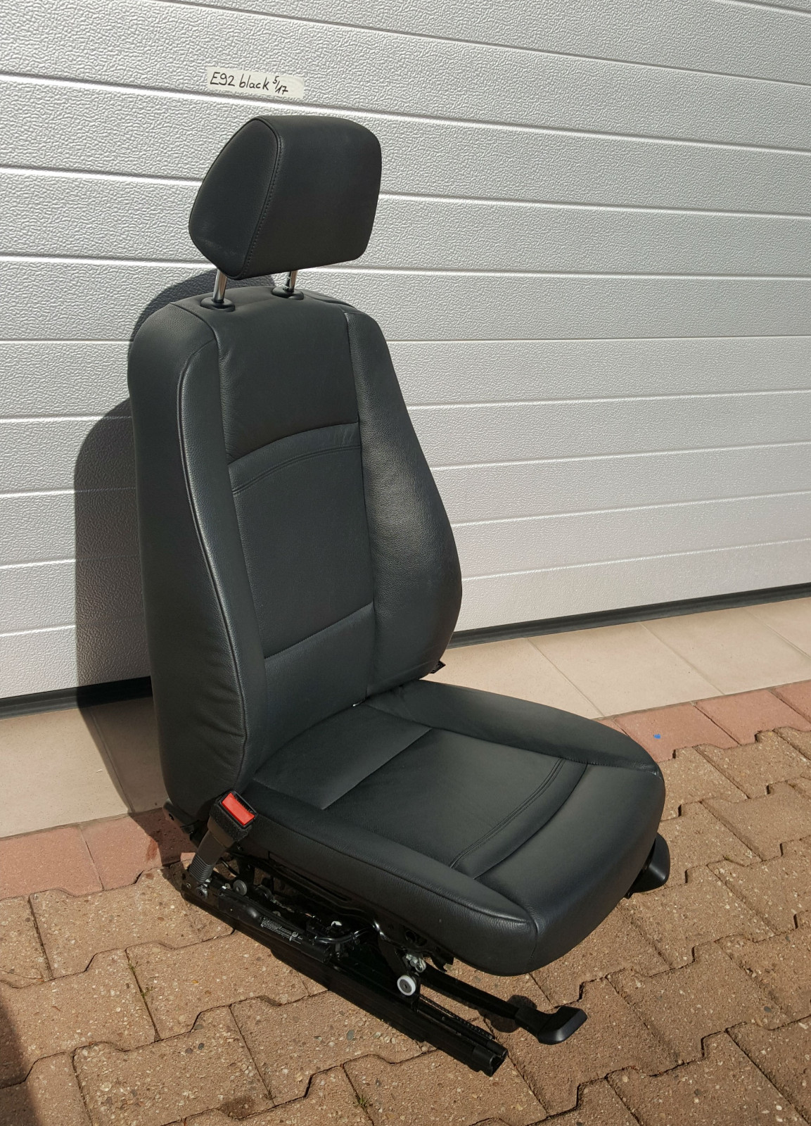 BMW E92 E93 Fahrer Sitz elektrisch Leder Dakota schwarz + Gestell  + Airbag – Bild 2