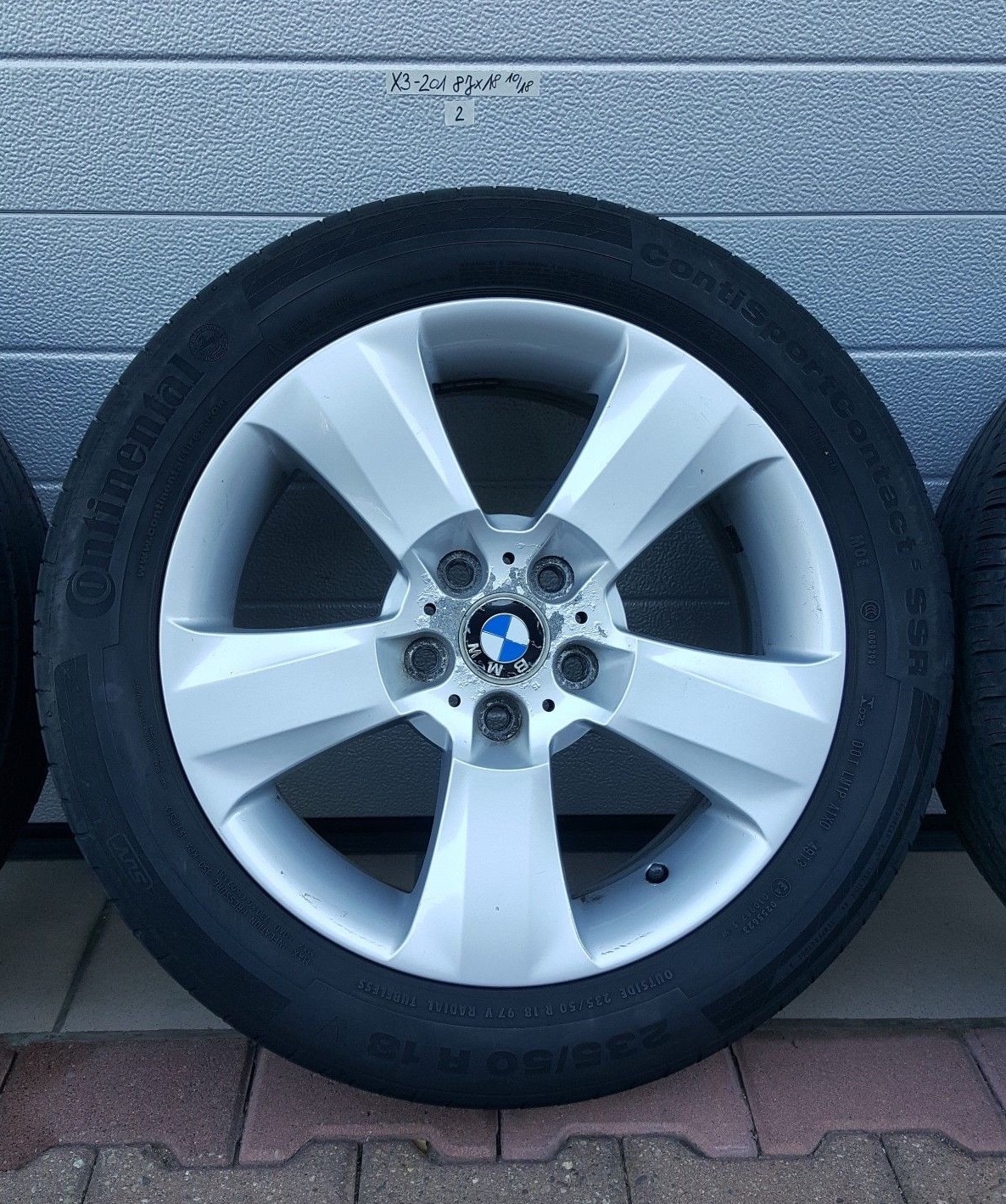 BMW E83 X3 X5 Alufelge 8J x 18 Zoll 3401201 Bridgestone Reifen 235/50 R18 – Bild 1