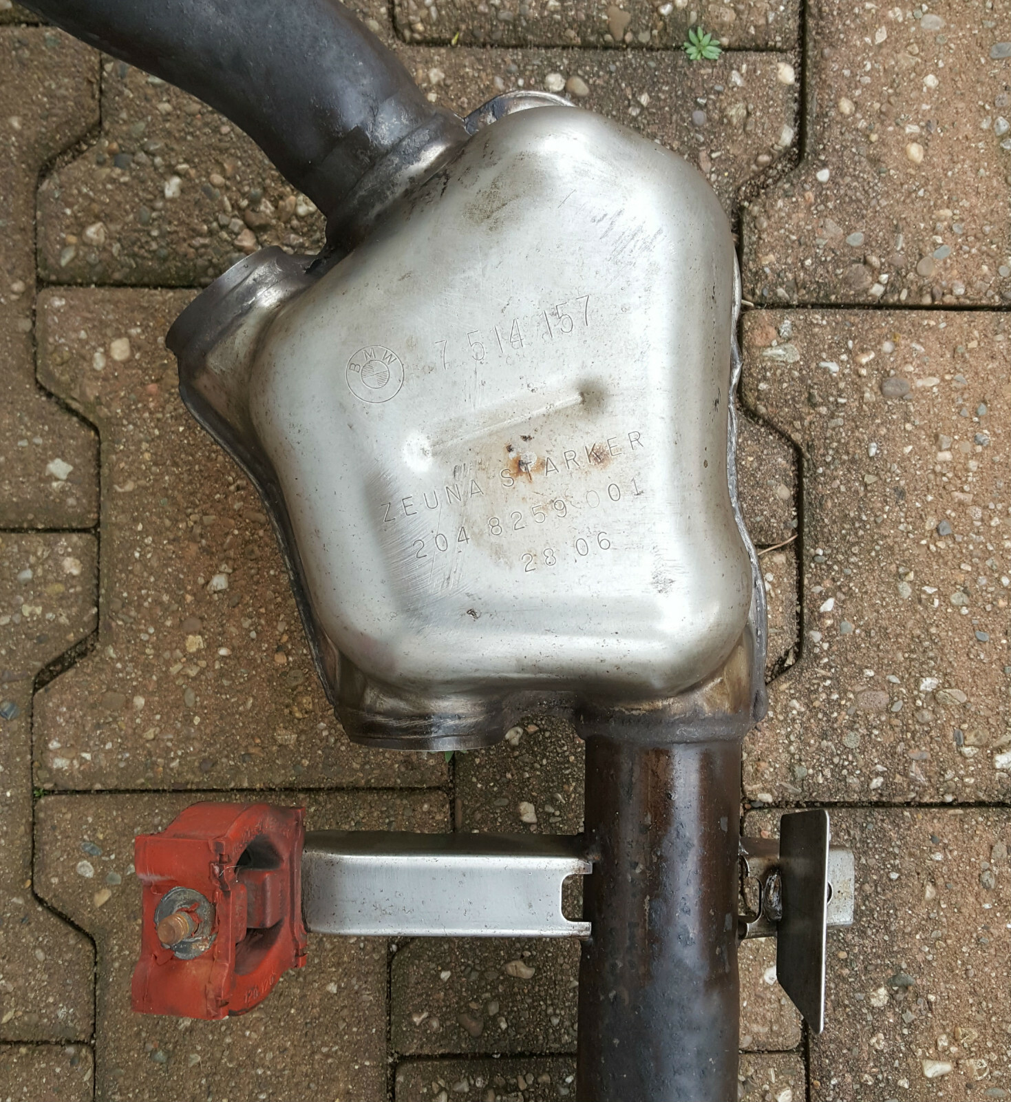 BMW Z4 E85 Auspuff Nachschalldämpfer + Mittelschalldämpfer 7539870  N46 Motor – Bild 3