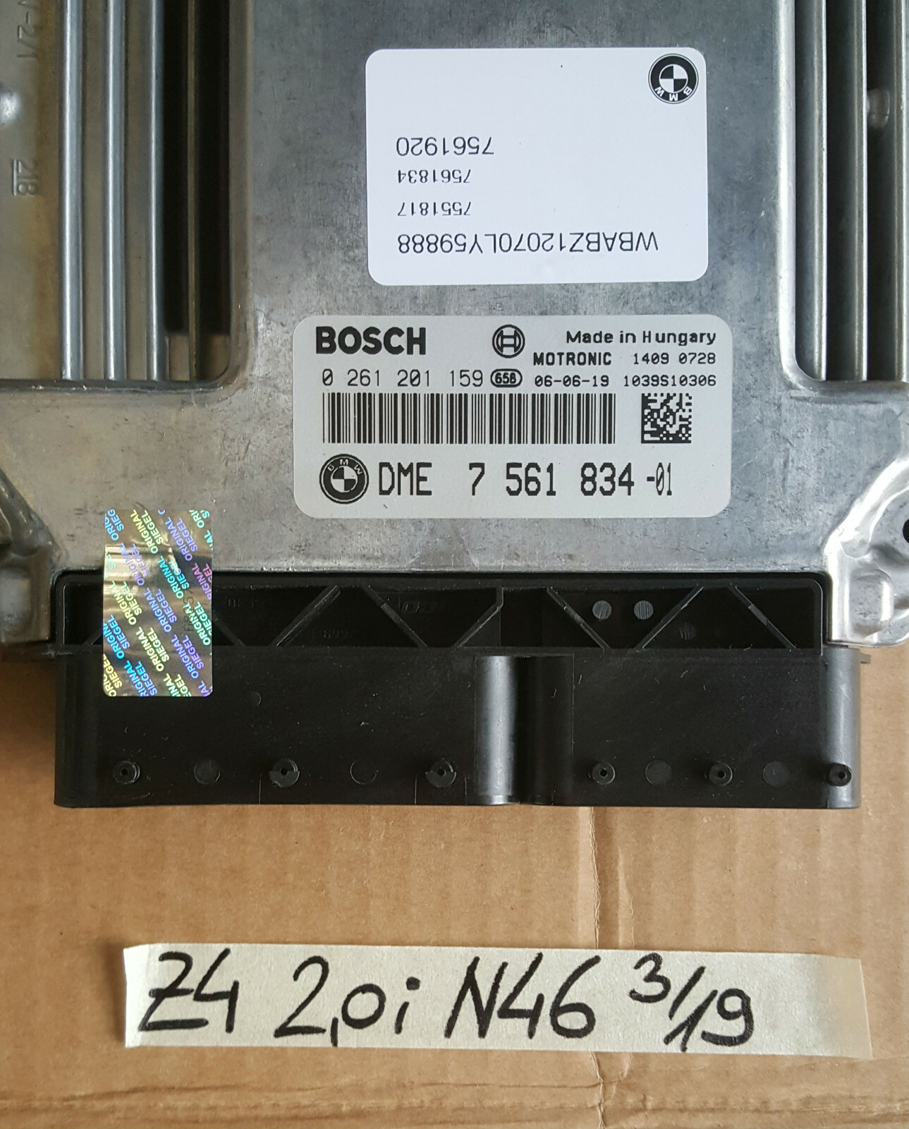 BMW Z4 E85 Motor Steuergerät 7561834 EWS Modul 6988104 + Schlüssel N46 Motor – Bild 4