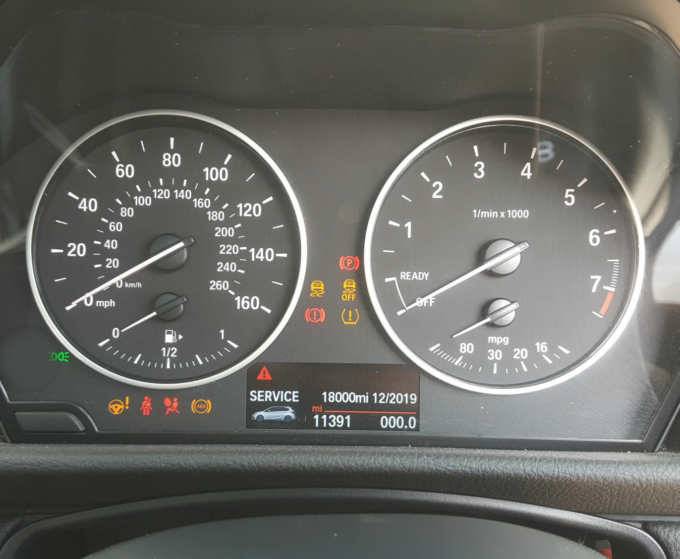 BMW F45 F46 X1 F48 Instrumentenkombination Meilen Tacho 9295445 speed indicator – Bild 4