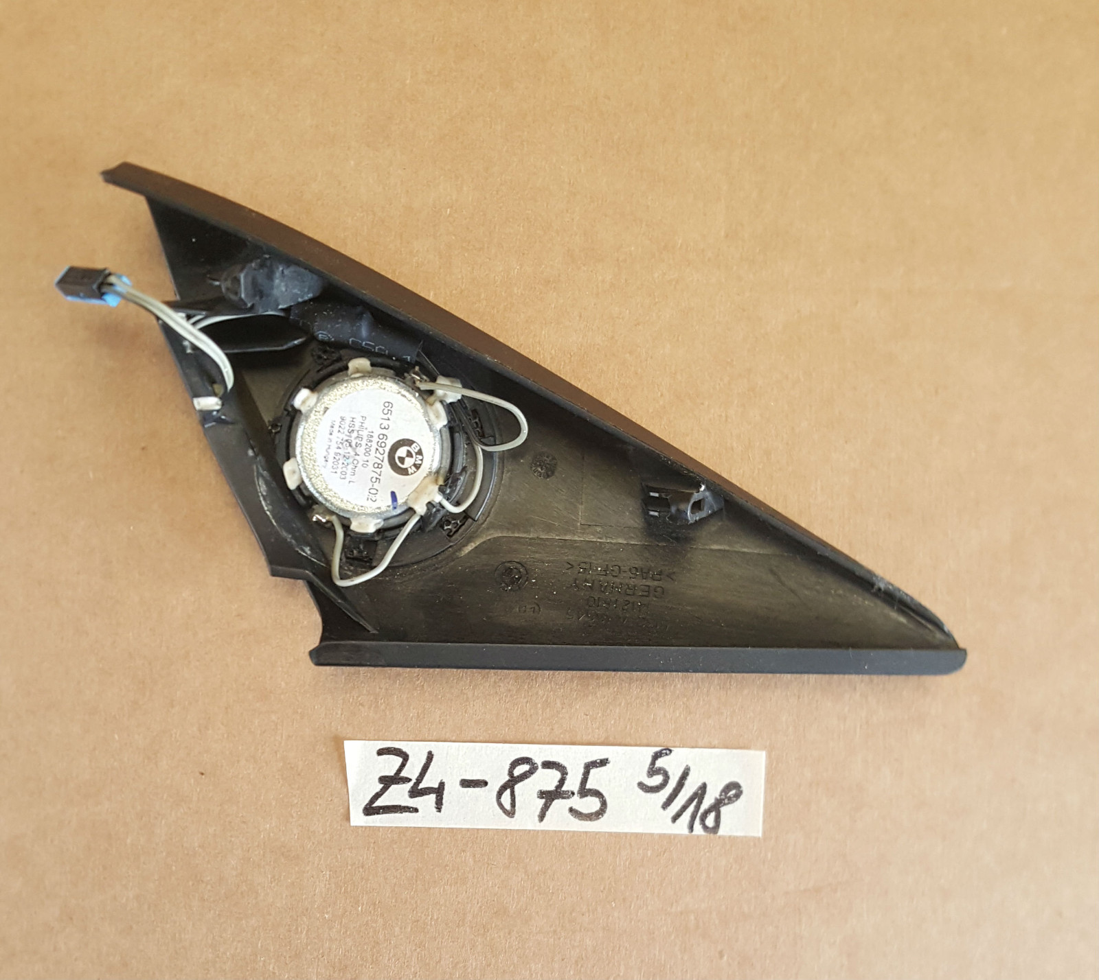 BMW Z4 E85 Hochton Lautsprecher links 6927875 + Verkleidung Eckblende – Bild 2