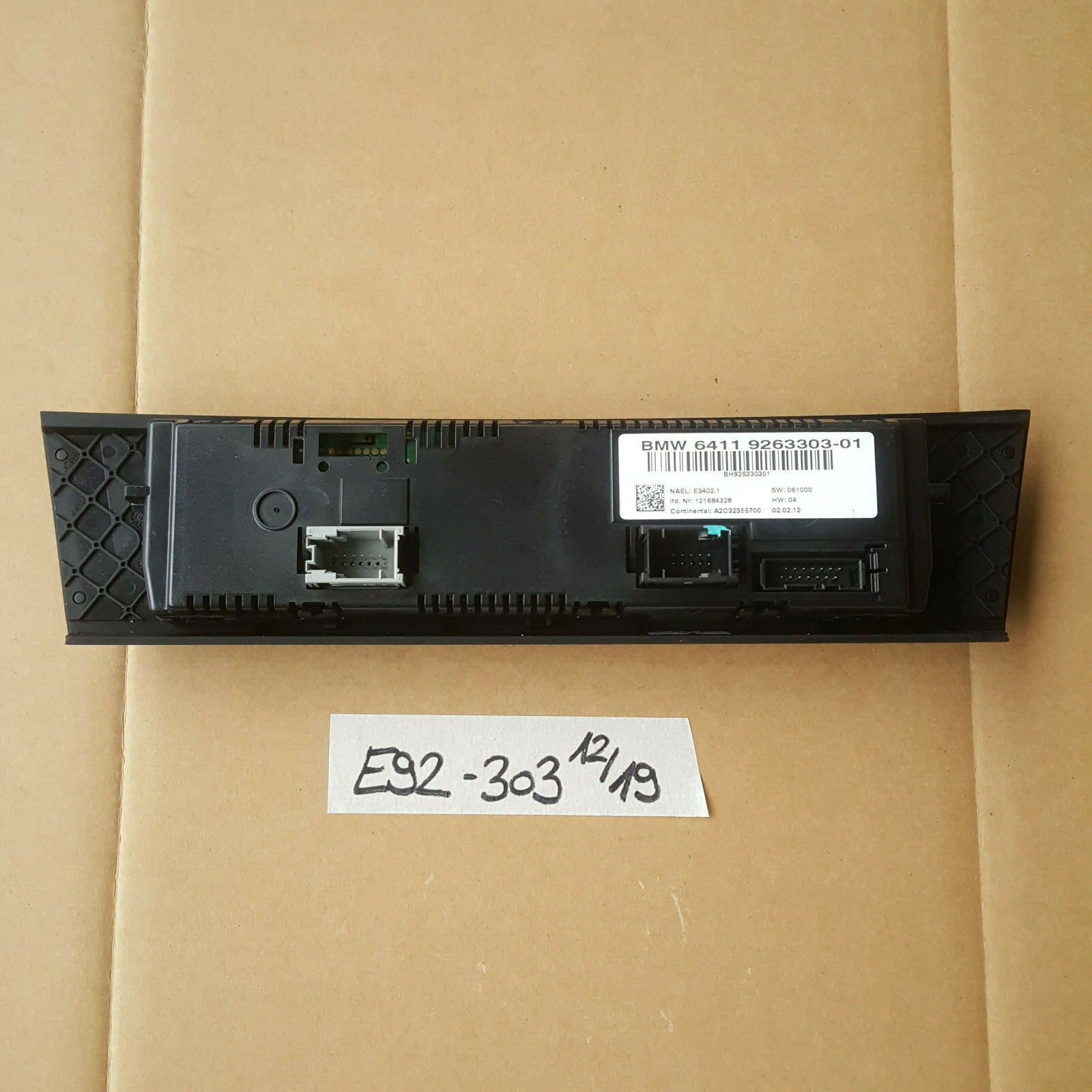 BMW E93 E92 E91 E90 E87 X1 Klimabedienteil M3 Bedienteil Klimaautomatik 9263303 – Bild 2