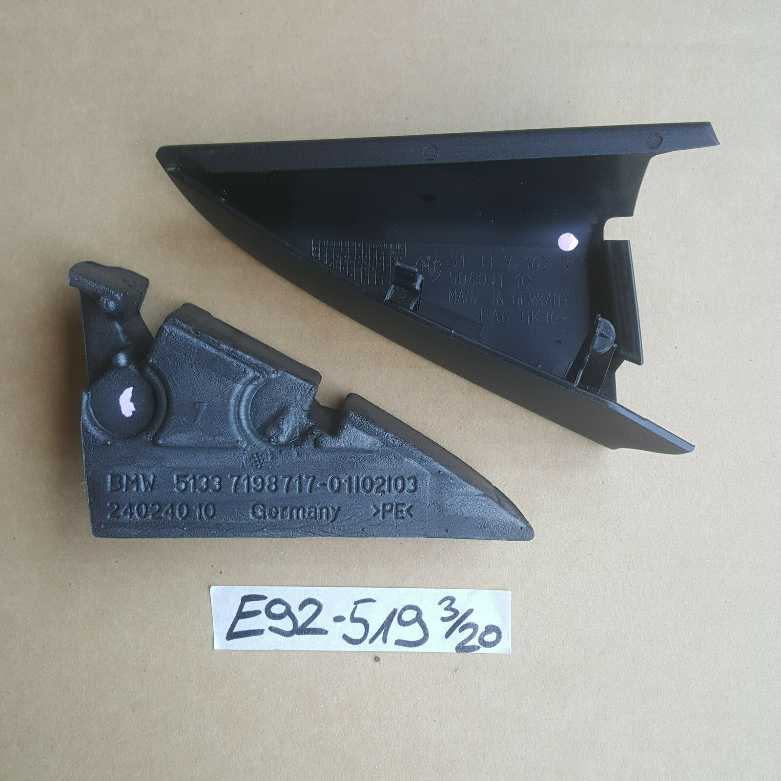 BMW E92 E93 Eckblende Tür Fenster Abdeckung innen Spiegel Dreieck LINKS 7162519 – Bild 2