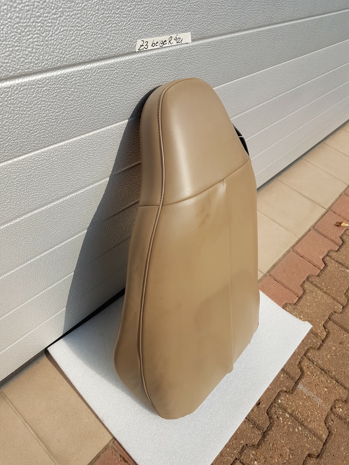 BMW Z3 Bei Fahrer Sitz Oberteil Leder beige Rücken Lehne Polster Teil + Bezug – Bild 5