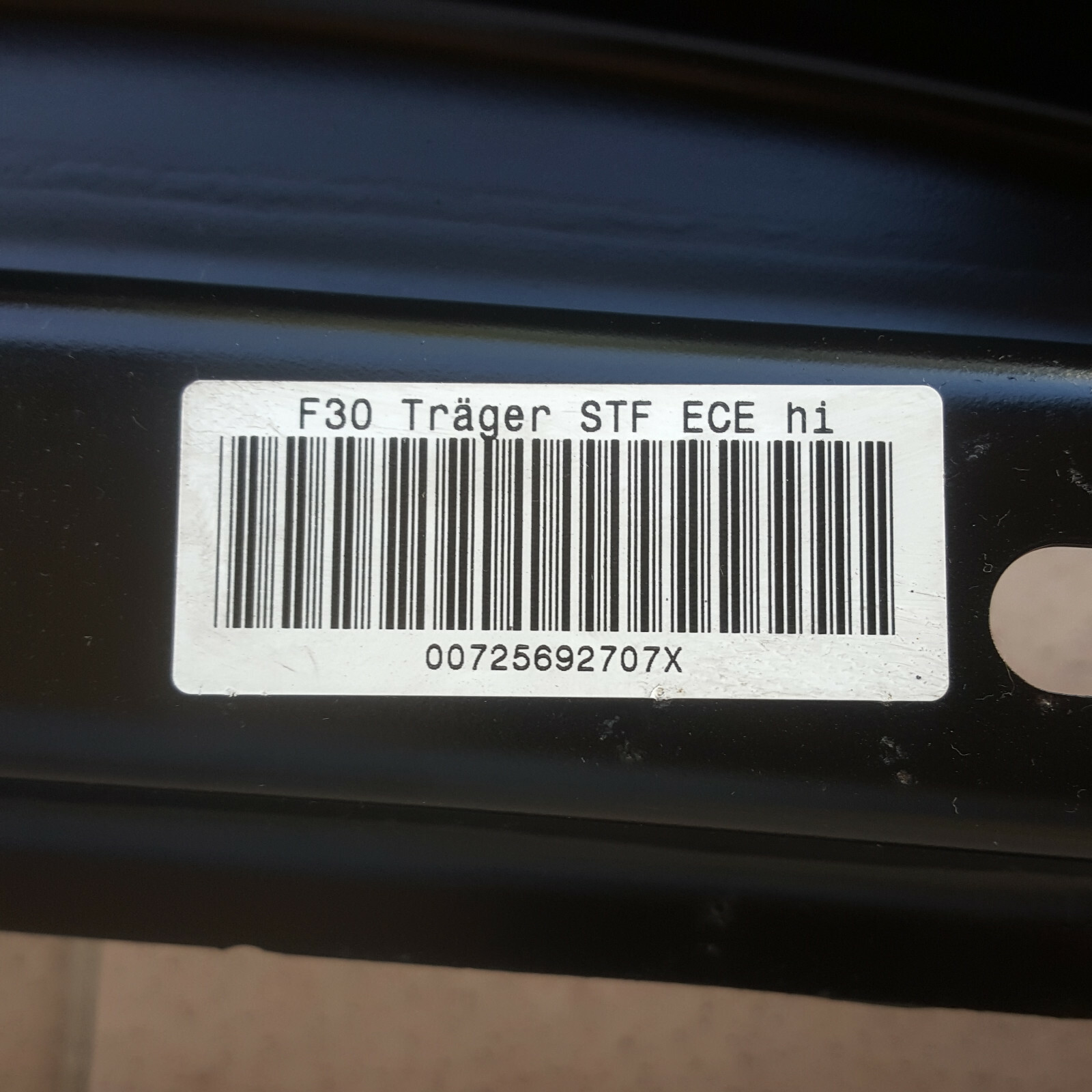 BMW F30 F31 Versteifung Stoßfänger hinten unten 7256927 Träger Stoßstange HINTEN – Bild 3