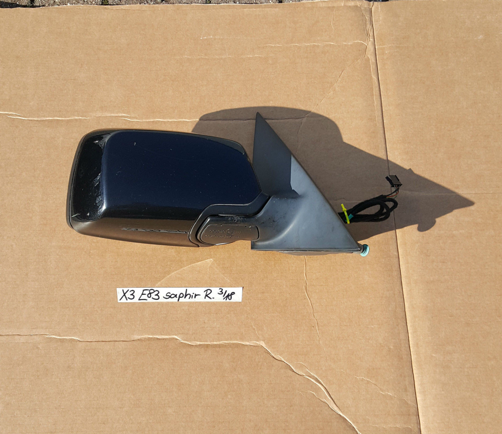 BMW X3 E83 LCI Außenspiegel Seiten Spiegel RECHTS Saphir Schwarz 475 – Bild 1