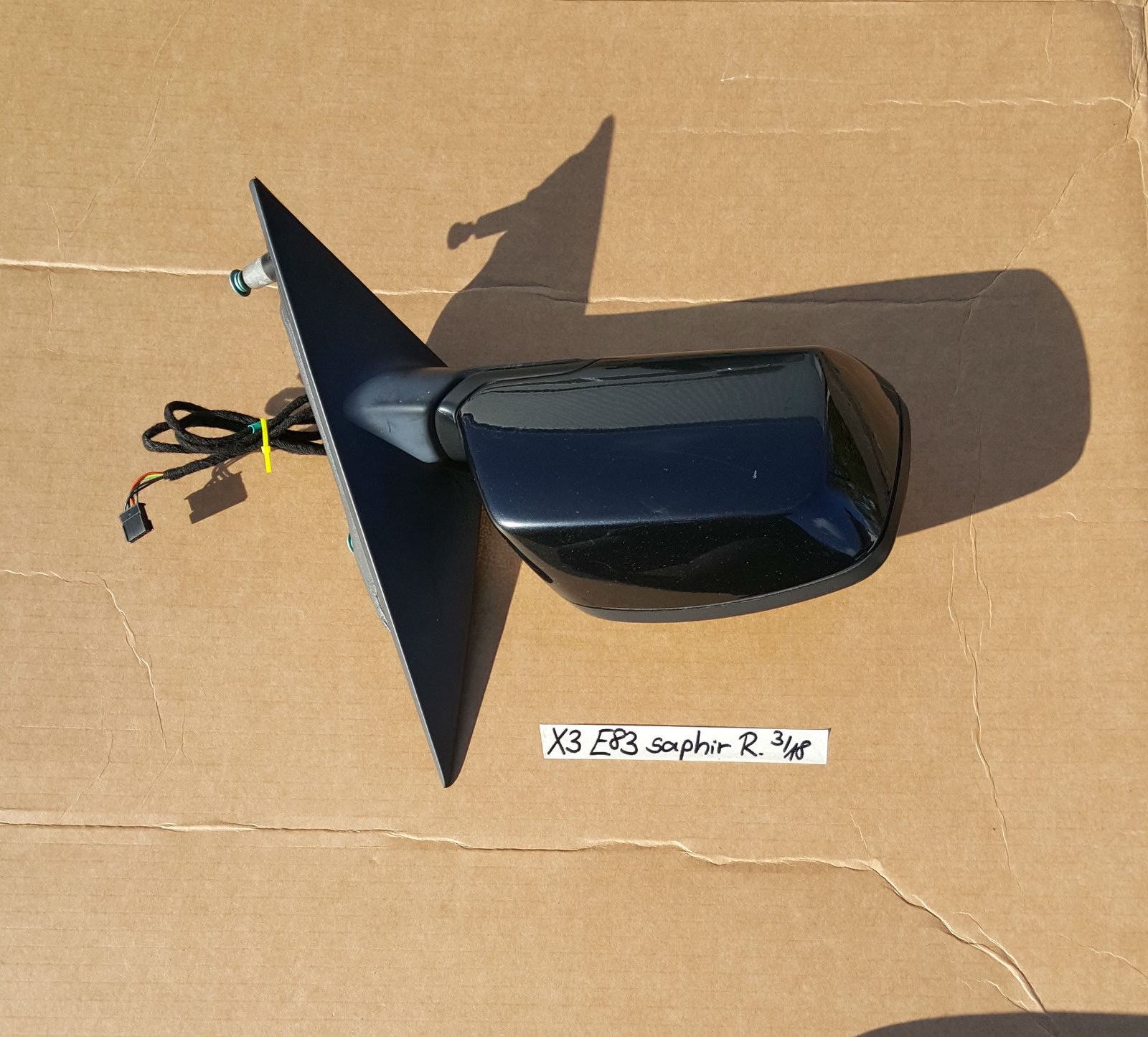 BMW X3 E83 LCI Außenspiegel Seiten Spiegel RECHTS Saphir Schwarz 475 – Bild 2