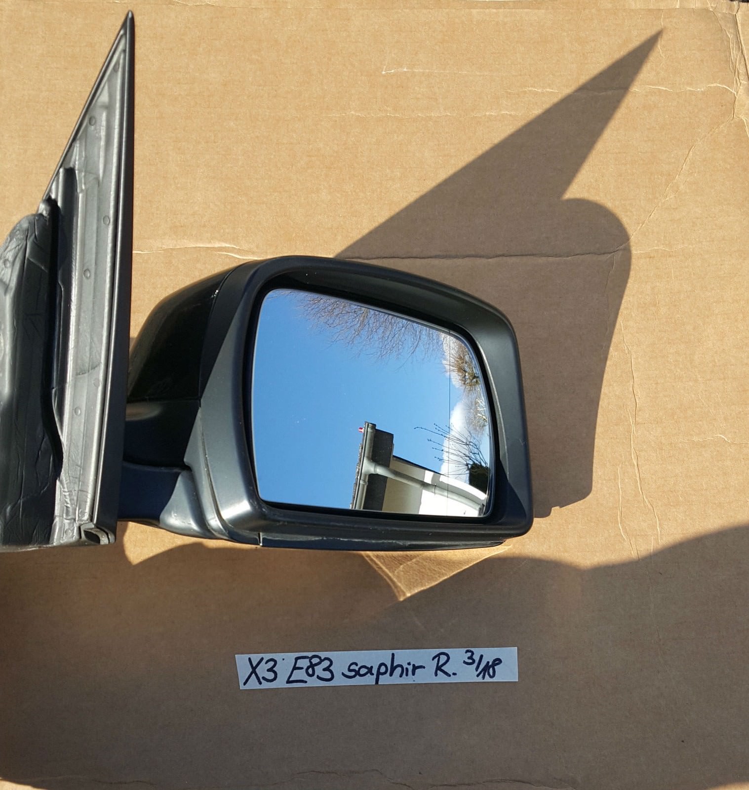 BMW X3 E83 LCI Außenspiegel Seiten Spiegel RECHTS Saphir Schwarz 475 – Bild 3