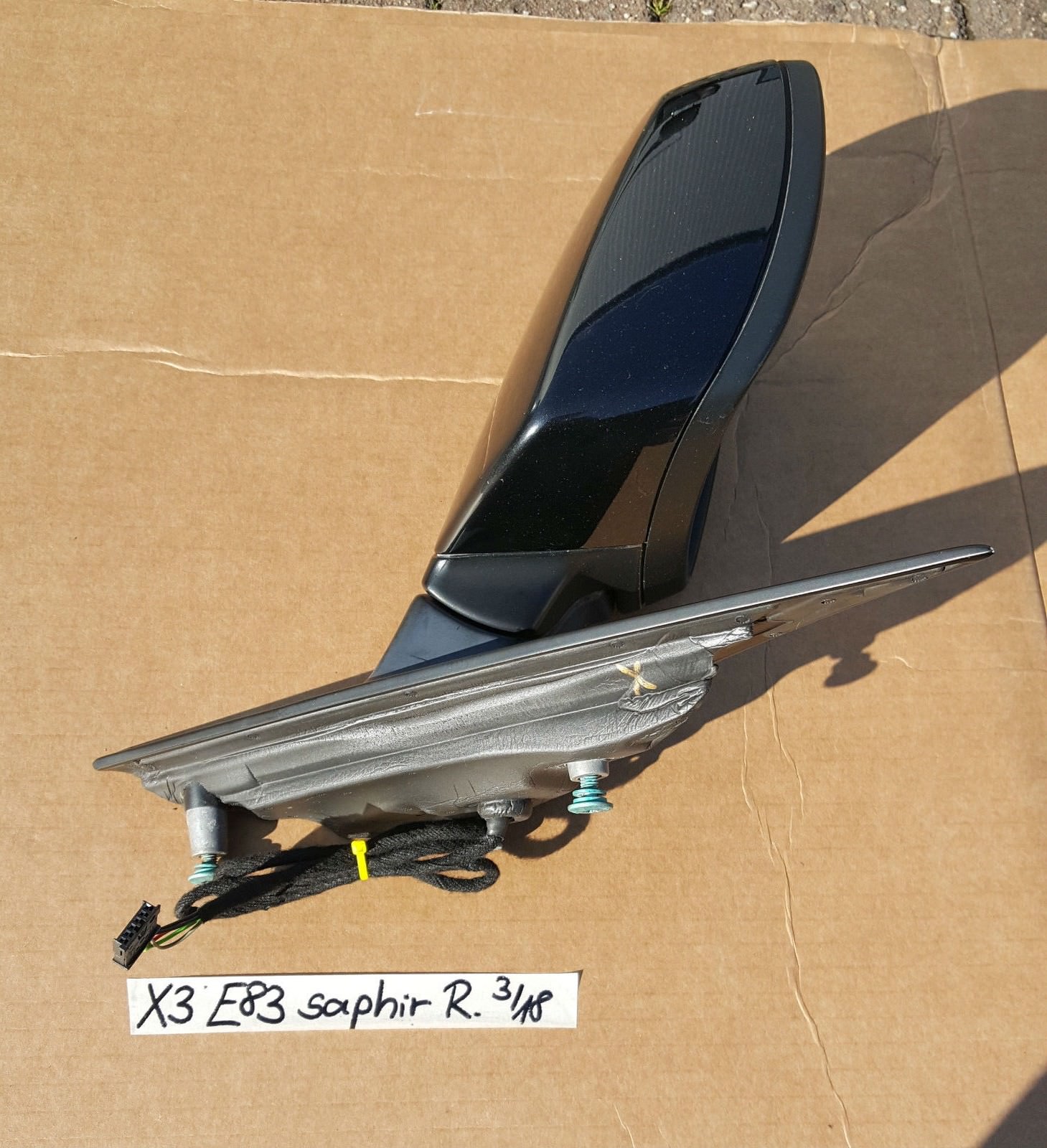 BMW X3 E83 LCI Außenspiegel Seiten Spiegel RECHTS Saphir Schwarz 475 – Bild 4