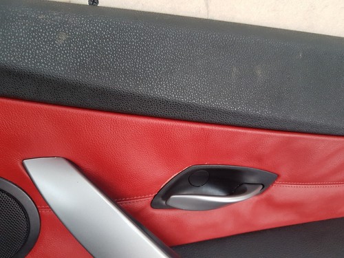 BMW Z4 E85 E86 Beifahrer Türverkleidung RECHTS Leder Oregon rot schwarz – Bild 6
