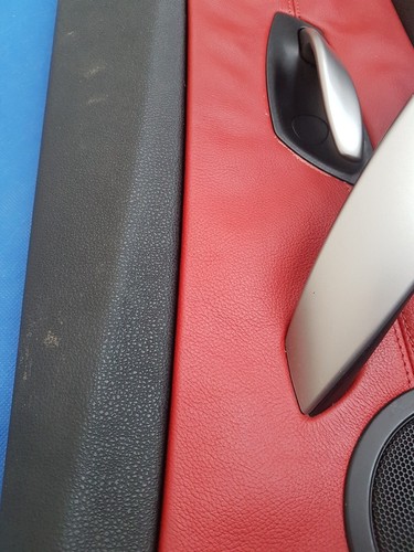 BMW Z4 E85 E86 Beifahrer Türverkleidung RECHTS Leder Oregon rot schwarz – Bild 7