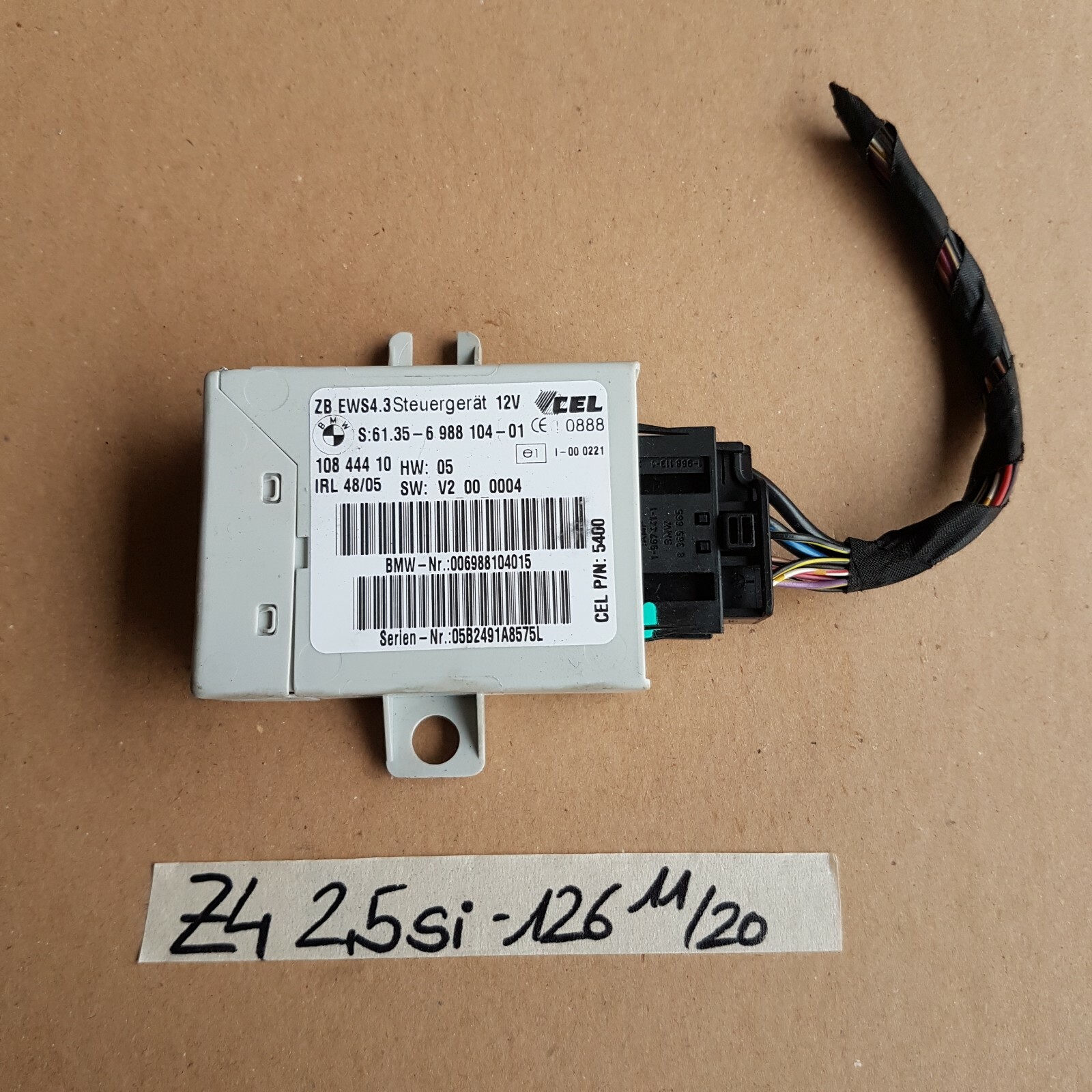 BMW Z4 E85 Motor Steuergerät DME Siemens 7565126 + EWS Modul 6988104 + Schlüssel – Bild 3