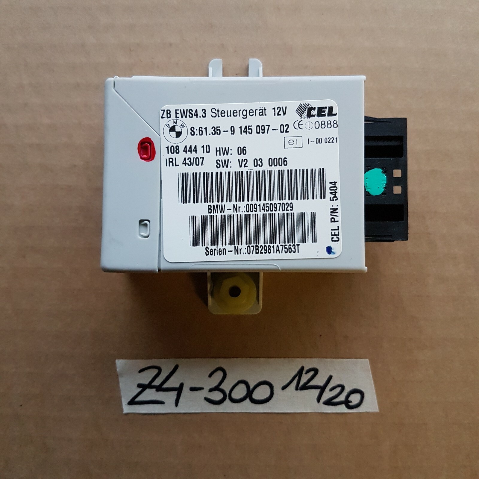 BMW Z4 E85 Motor Steuergerät DME Bosch 7565300 + EWS Modul 9145097 + Schlüssel – Bild 4