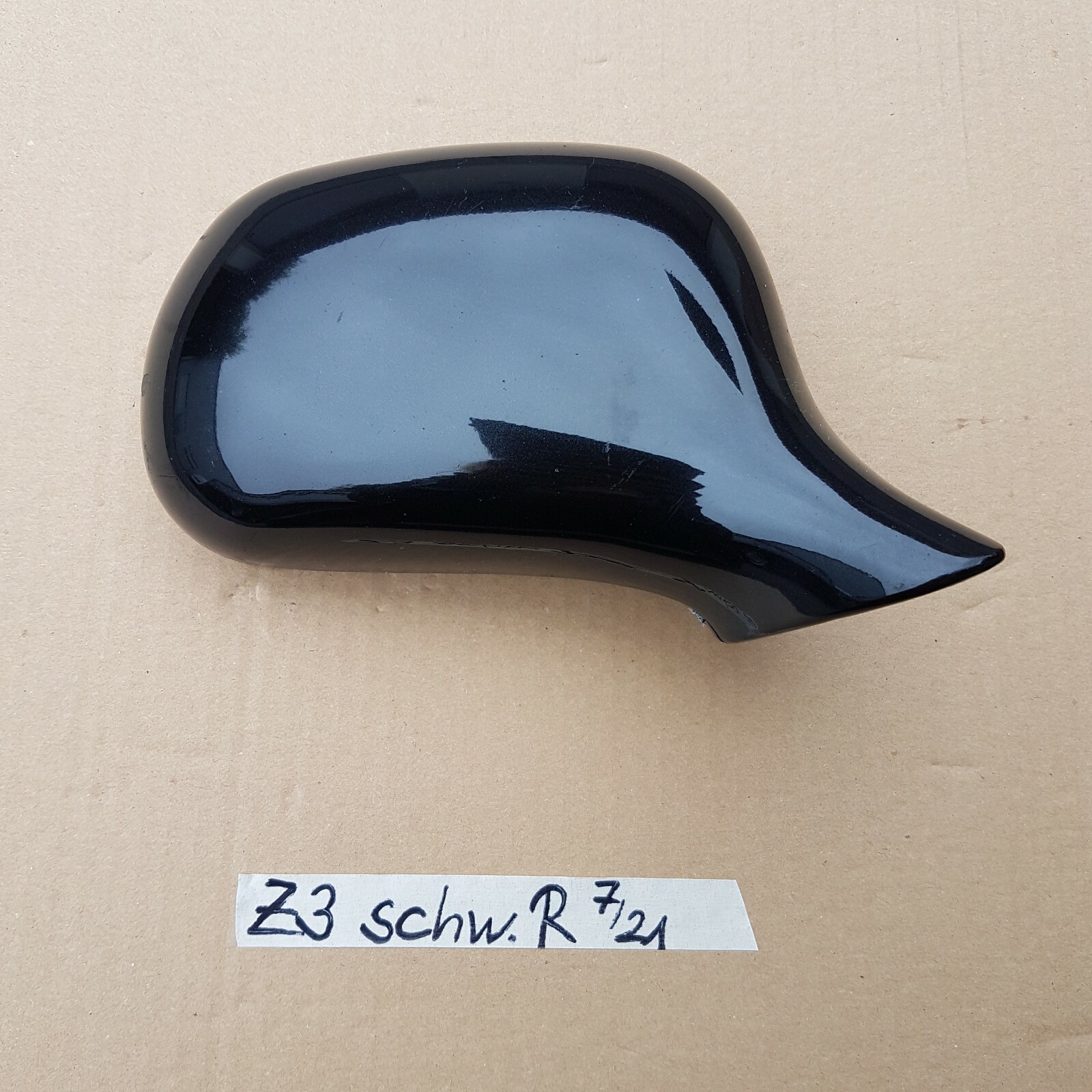 BMW Z3 Roadster Seiten Außen Spiegel Kappe + Motor RECHTS black schwarz 475 – Bild 1