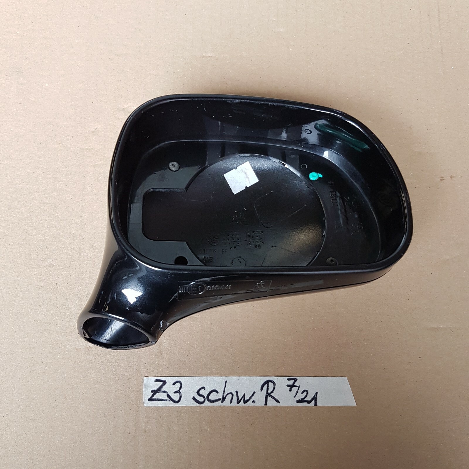 BMW Z3 Roadster Seiten Außen Spiegel Kappe + Motor RECHTS black schwarz 475 – Bild 2