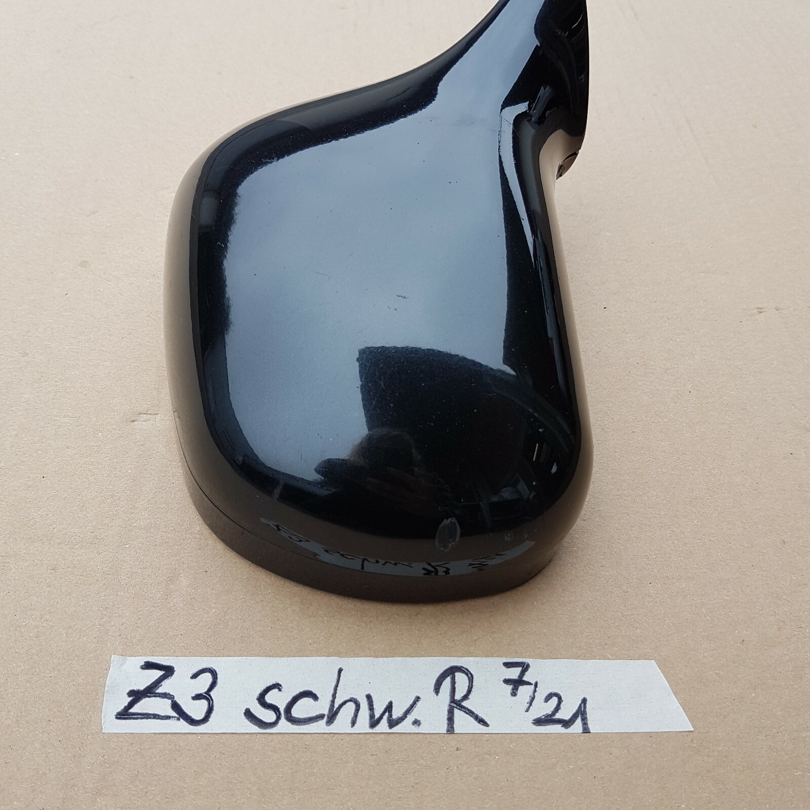 BMW Z3 Roadster Seiten Außen Spiegel Kappe + Motor RECHTS black schwarz 475 – Bild 3