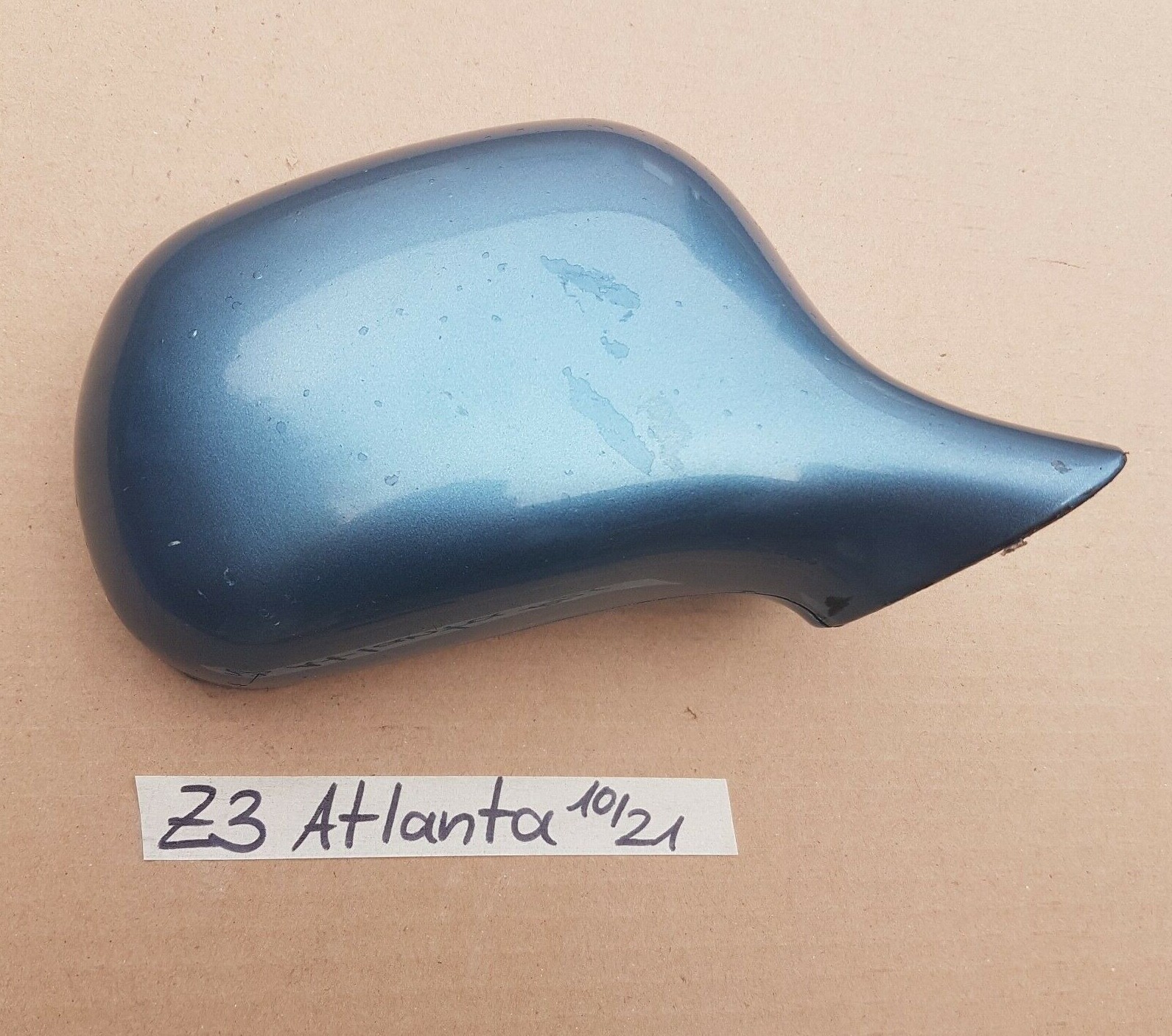 BMW Z3 Roadster + Coupe Seiten Außen Spiegel Kappe Gehäuse RECHTS  Atlanta blau – Bild 1