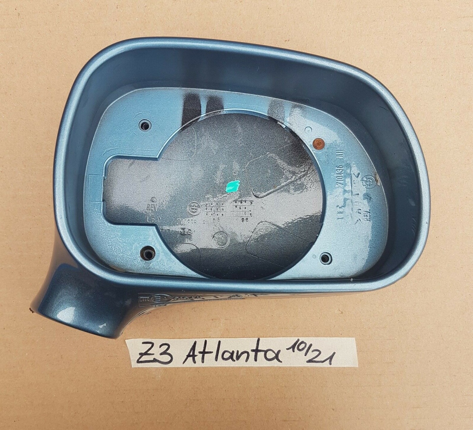 BMW Z3 Roadster + Coupe Seiten Außen Spiegel Kappe Gehäuse RECHTS  Atlanta blau – Bild 2